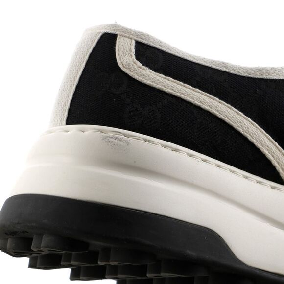 Gucci Men's Tennis Trek Sneakers GG Canvas Black, White - Picture 6 of 6